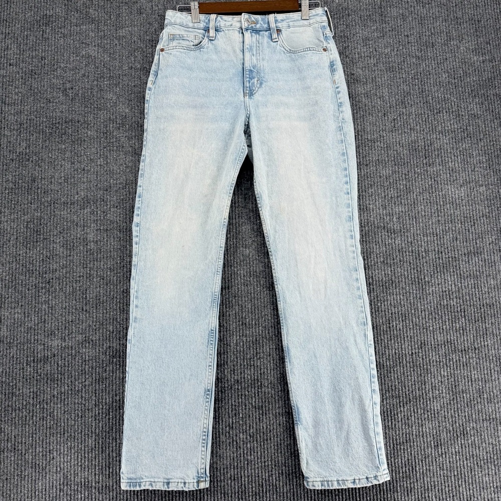 Women's vintage light wash high waist straight leg jeans size 6 minimalist